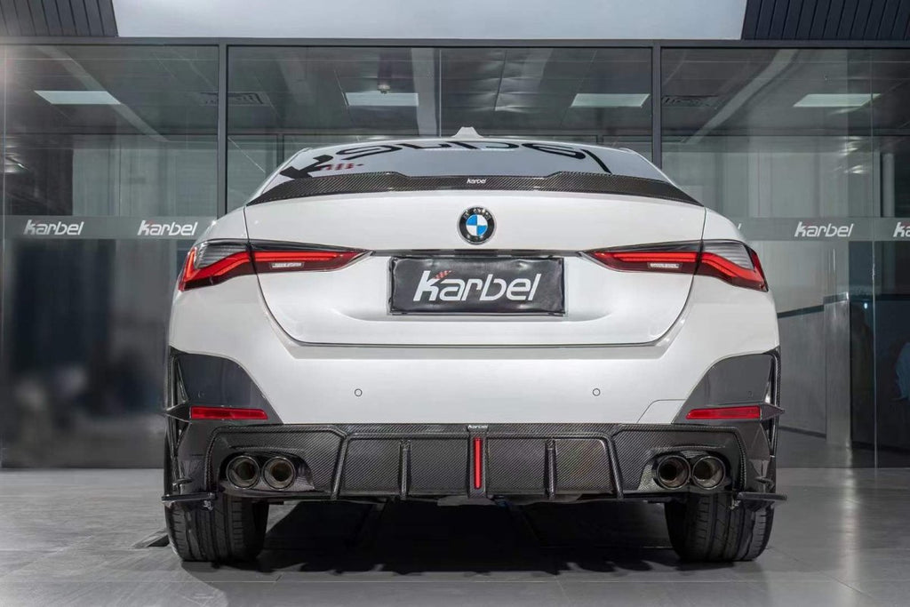 Karbel Carbon Fiber Rear Bumper Trim for BMW G26 Gran coupe M440i 430i & I4 M50 / X Drive 40 - Performance SpeedShop