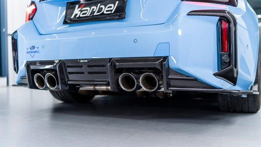 BMW M2 / M2C G87 2023-ON with Aftermarket Parts - Rear Diffuser & Canards Pre-preg Carbon Fiber from Karbel Carbon