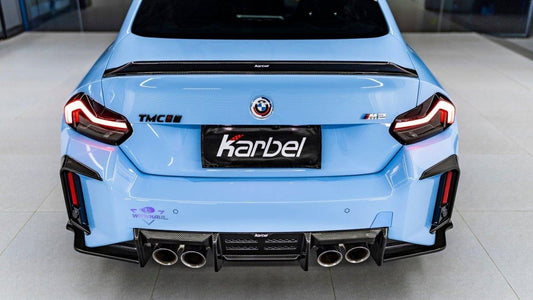 BMW M2 / M2C G87 2023-ON with Aftermarket Parts - Rear Diffuser & Canards Pre-preg Carbon Fiber from Karbel Carbon