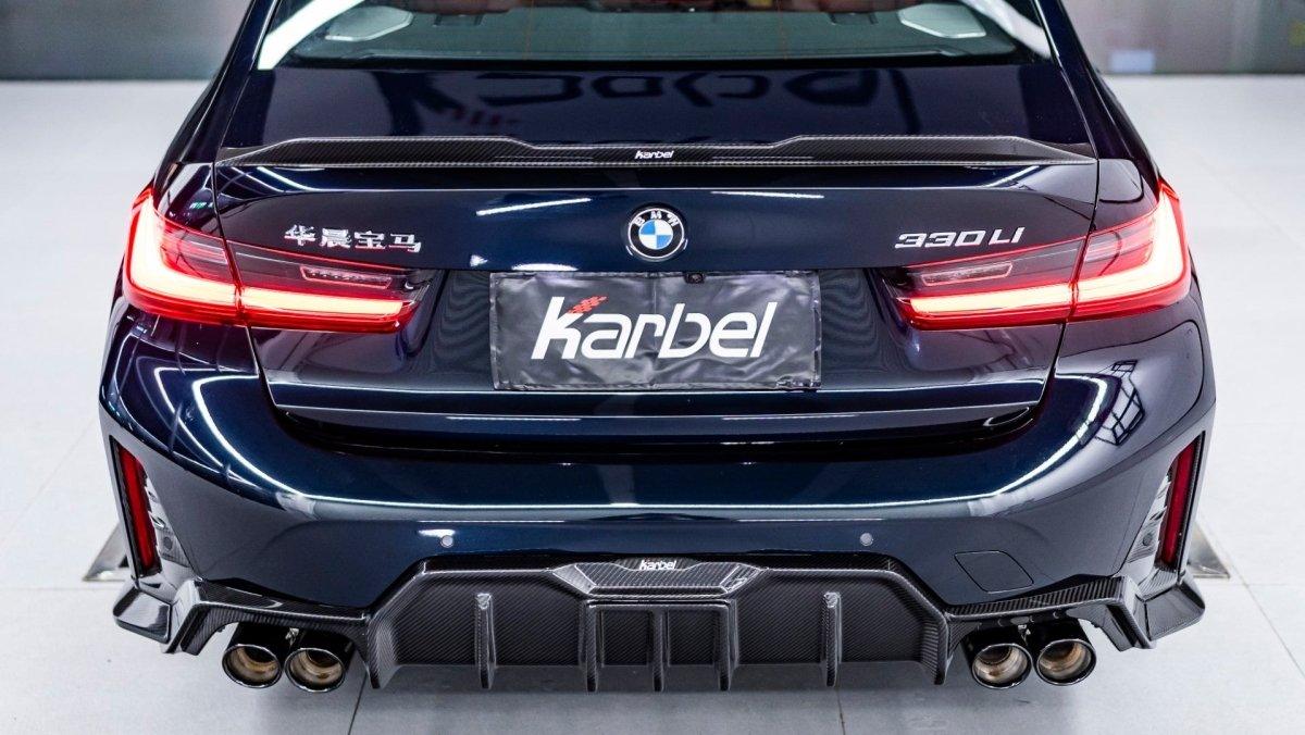330i Rear Diffuser Stock BMW 3 Series 330i M340i Aftermarket Parts - Karbel Carbon Rear Diffuser ...