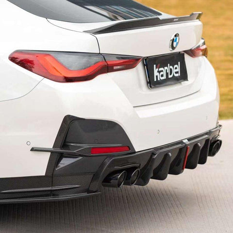 Karbel Carbon Fiber Rear Diffuser & Rear Canards for BMW 4 Series G26 Gran coupe M440i 430i - Performance SpeedShop