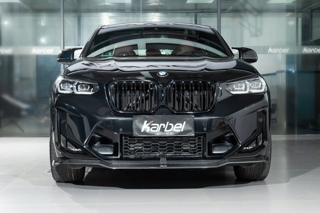 Karbel Carbon Pre-preg Carbon Fiber Front Lip for BMW X4M/C F98 & X3M/C F97 LCI 2022-ON - Performance SpeedShop