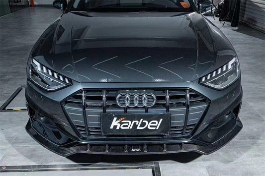 Audi A4 allroad B9.5 2020-ON with Aftermarket Parts - Front Lip Pre-preg Carbon Fiber from Karbel Carbon