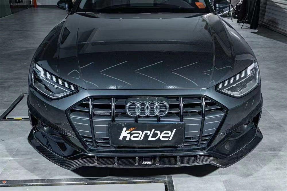 Karbel Carbon Pre-preg Carbon Fiber Front Lip Splitter Audi A4 Allroad B9.5 2020-ON - Performance SpeedShop