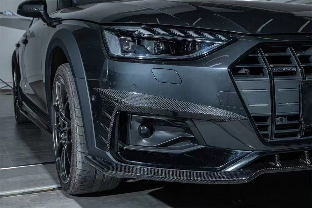 Karbel Carbon Pre-preg Carbon Fiber Front Lip Splitter Audi A4 Allroad B9.5 2020-ON - Performance SpeedShop