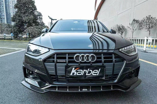 Audi A4 allroad B9.5 2020-ON with Aftermarket Parts - Front Lip Pre-preg Carbon Fiber from Karbel Carbon