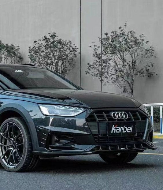 Audi A4 allroad B9.5 2020-ON with Aftermarket Parts - Front Lip Pre-preg Carbon Fiber from Karbel Carbon