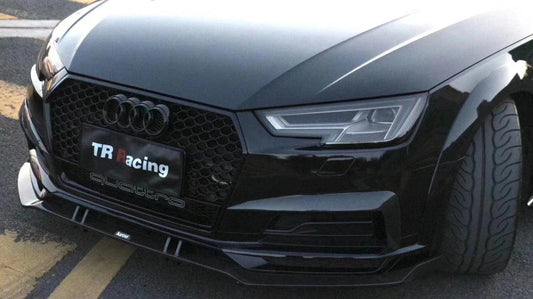 Audi A4 allroad B9 2017 2018 2019 with Aftermarket Parts - Front Lip Pre-preg Carbon Fiber from Karbel Carbon