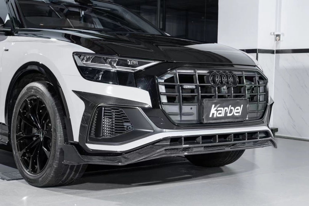 Karbel Carbon Pre-preg Carbon Fiber Front Lip Splitter For Audi SQ8 Q8 S-line 2020-2022 - Performance SpeedShop