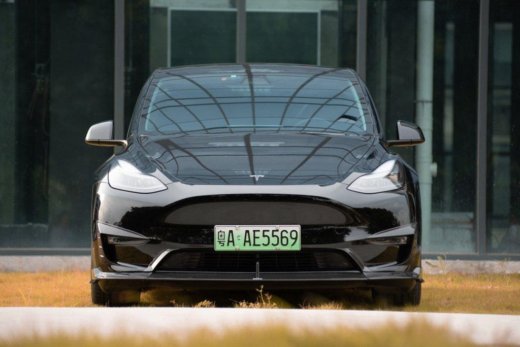 Karbel Carbon Pre-preg Carbon Fiber Front Lip Splitter for Tesla Model Y / Performance - Performance SpeedShop