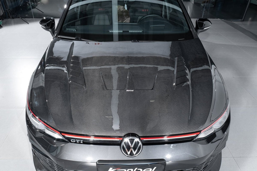 Karbel Carbon Pre-preg Carbon Fiber Hood Bonnet Double-sided for Volkswagen GTI MK8 - Performance SpeedShop
