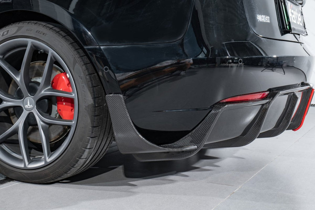 Karbel Carbon Pre-preg Carbon Fiber Rear Diffuser & Canards for Tesla Model 3 / Performance - Performance SpeedShop