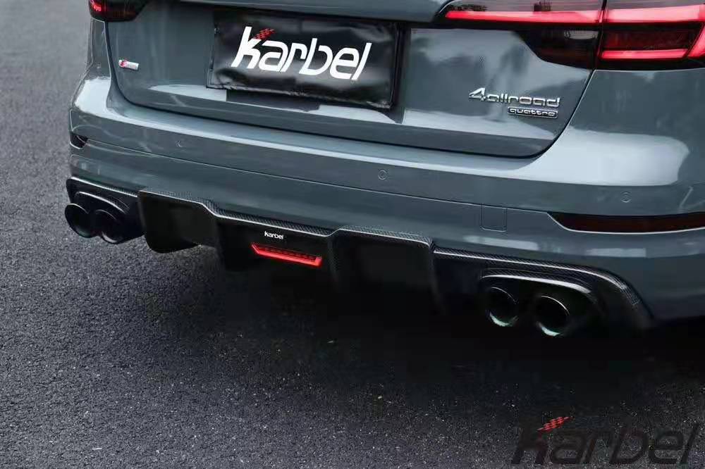 Karbel Carbon Pre-preg Carbon Fiber Rear Diffuser For Audi A4 Allroad B9 2017-2019 - Performance SpeedShop