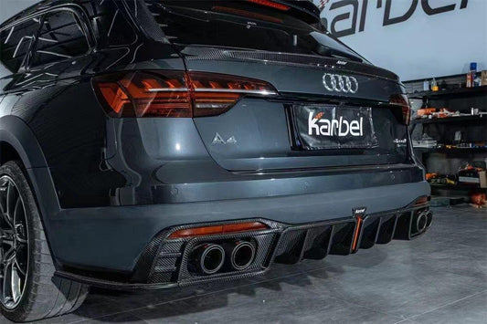 Audi A4 allroad B9.5 2020-ON with Aftermarket Parts - Rear Diffuser Pre-preg Carbon Fiber from Karbel Carbon