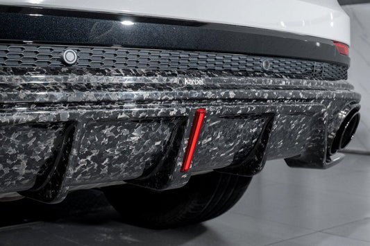 Audi Q8 2019-ON with Aftermarket Parts - V1 Style Rear Diffuser Pre-preg Carbon Fiber from Karbel Carbon