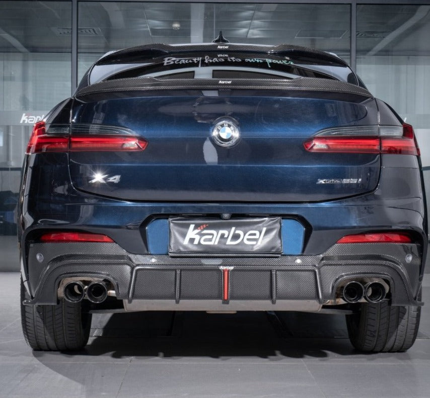 Karbel Carbon Pre-preg Carbon Fiber Rear Diffuser for BMW X4 G02 2019-2021 - Performance SpeedShop