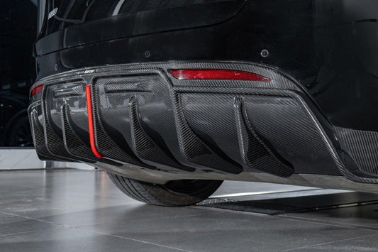 Tesla Model Y 2020-ON with Aftermarket Parts - Rear Diffuser Pre-preg Carbon Fiber from Karbel Carbon