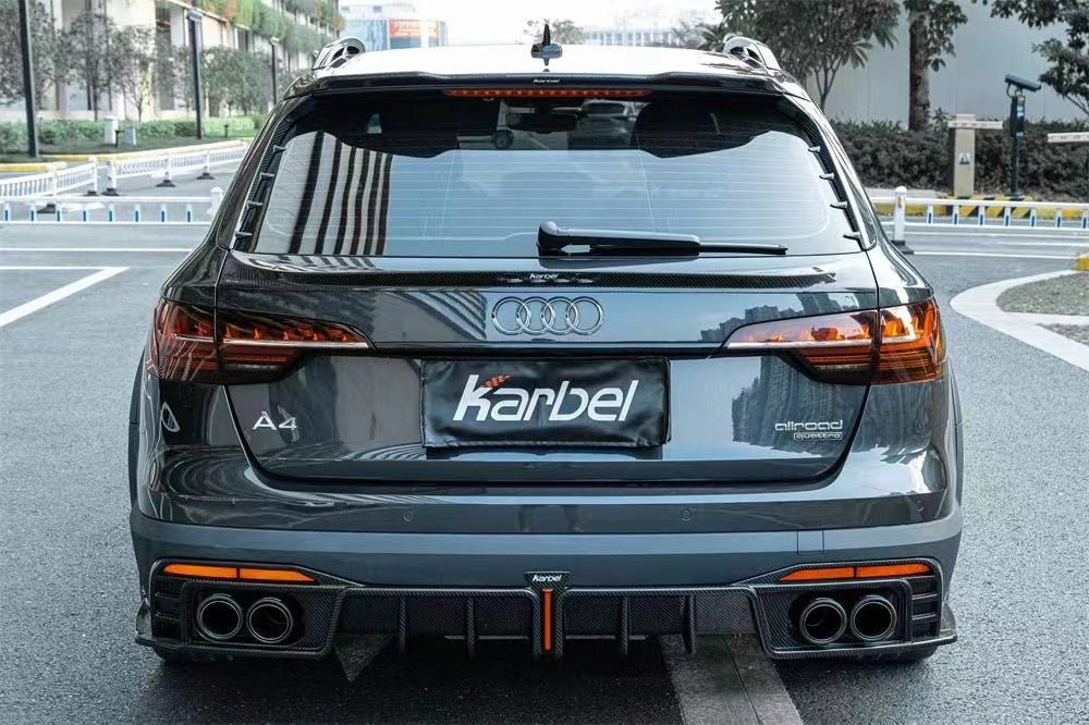 Karbel Carbon Pre-preg Carbon Fiber Rear Roof Spoiler Audi A4 Allroad B9 B9.5 2017-ON - Performance SpeedShop