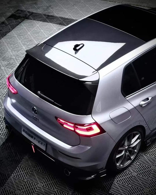 Volkswagen GTI MK8 2022-ON with Aftermarket Parts - Rear Roof Spoiler Pre-preg Carbon Fiber from Karbel Carbon