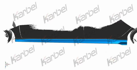 Volkswagen GTI MK8 2022-ON with Aftermarket Parts - Side Skirts Pre-preg Carbon Fiber from Karbel Carbon