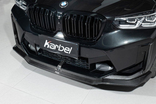 BMW X3M X3MC F97 LCI 2022-ON & X4M X4MC F98 LCI 2022-ON with Aftermarket Parts - Upper Valences Pre-preg Carbon Fiber from Karbel Carbon