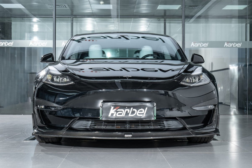Karbel Carbon Pre-preg Carbon Fiber Upper Valences for Tesla Model 3 / Performance - Performance SpeedShop