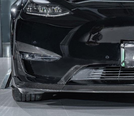 Tesla Model Y 2020-ON with Aftermarket Parts - Upper Valences Pre-preg Carbon Fiber from Karbel Carbon