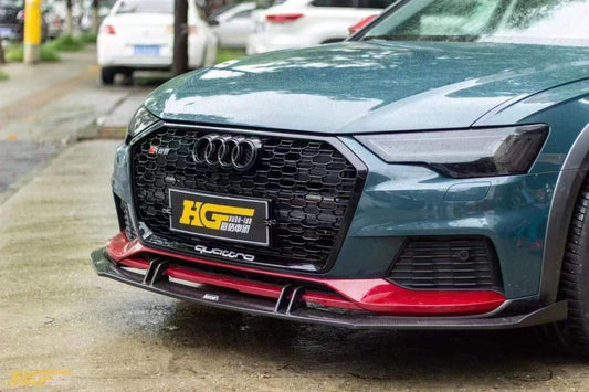 Audi A6 Allroad C8 2020-ON with Aftermarket Parts - V1 Front Lip Pre-preg Carbon Fiber from Karbel Carbon