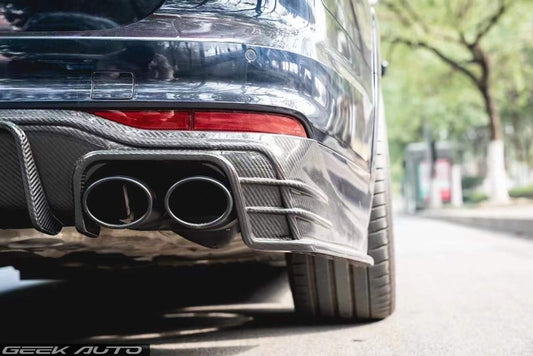 Audi A6 Allroad C8 2020-ON with Aftermarket Parts - V2 Style Rear Diffuser Pre-preg Carbon Fiber from Karbel Carbon