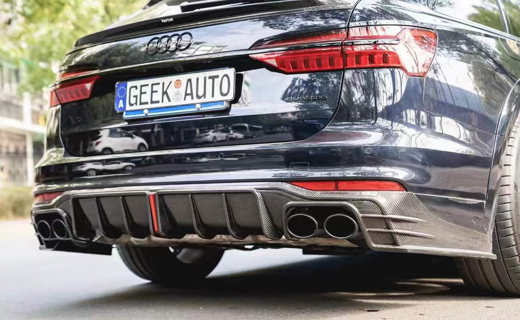 Karbel Carbon Ver.2 Carbon Fiber Rear Diffuser For Audi A6 Allroad C8 2020-ON - Performance SpeedShop