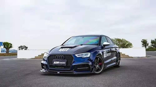 Karbel Dry Carbon Fiber Double-sided Hood Bonnet Ver.1 for Audi A3 & A3 S Line & S3 & RS3 2014-2020 - Performance SpeedShop