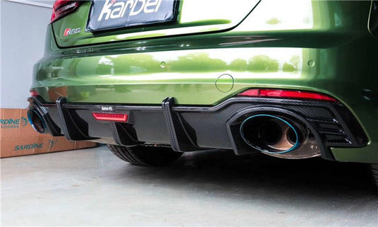 Audi RS5 B9 2018 2019 2020 with Aftermarket Parts - Rear Diffuser Pre-preg Carbon Fiber from Karbel Carbon