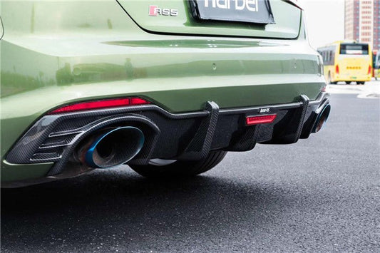 Audi RS5 B9 2018 2019 2020 with Aftermarket Parts - Rear Diffuser Pre-preg Carbon Fiber from Karbel Carbon