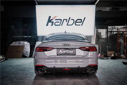 Audi RS5 B9 2018 2019 2020 with Aftermarket Parts - Rear Diffuser Pre-preg Carbon Fiber from Karbel Carbon