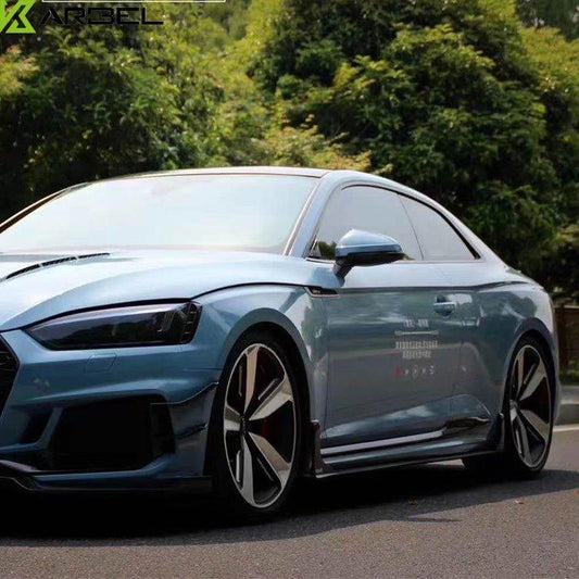 Audi RS5 B9 2017 2018 2019 with Aftermarket Parts - Side Skirts Pre-preg Carbon Fiber from Karbel Carbon