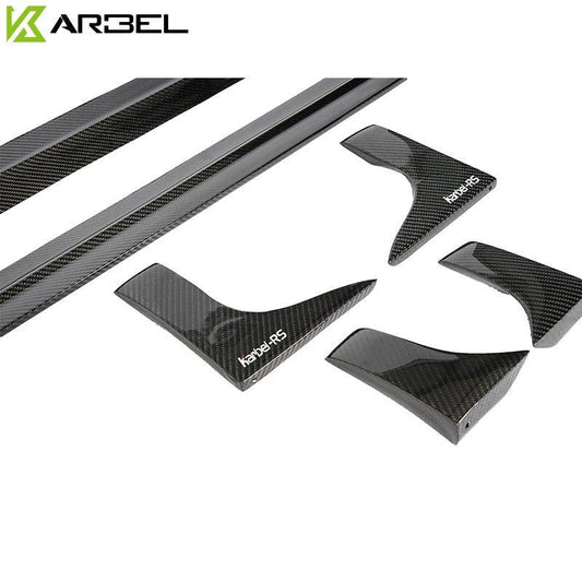 Audi RS5 B9 2017 2018 2019 with Aftermarket Parts - Side Skirts Pre-preg Carbon Fiber from Karbel Carbon