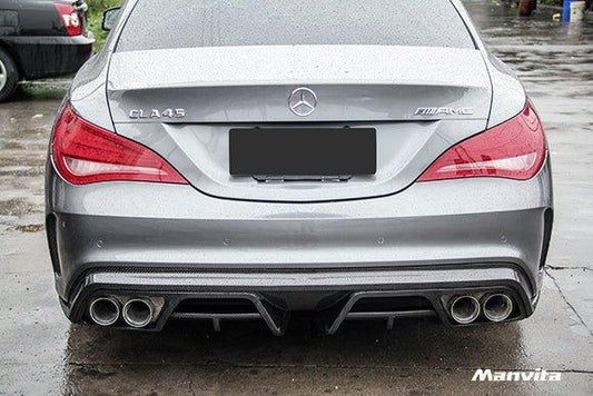 Manvita C117 2014-2019 CLA-250 CLA-45 AMG Carbon Fiber Rear Diffuser - Performance SpeedShop