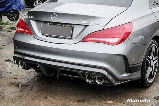 Manvita C117 2014-2019 CLA-250 CLA-45 AMG Carbon Fiber Rear Diffuser - Performance SpeedShop