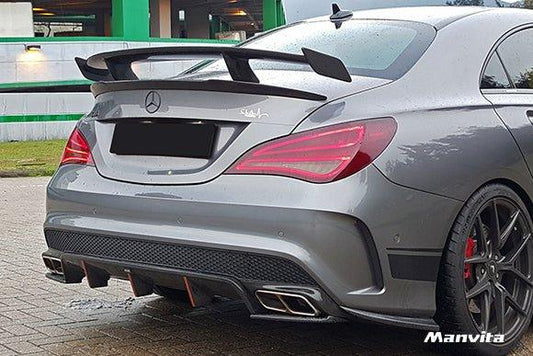 Manvita C117 2014-2019 CLA-250 CLA-45 AMG Carbon Fiber Rear Diffuser Side Valences - Performance SpeedShop