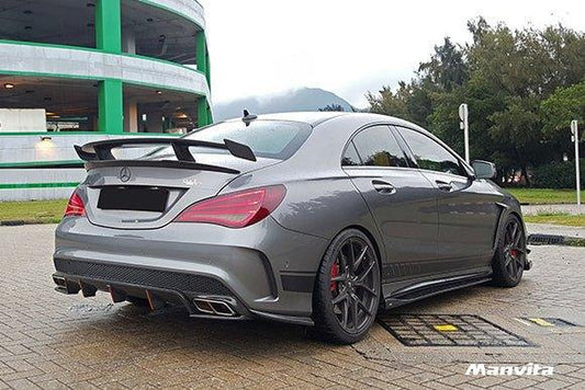 Manvita C117 2014-2019 CLA-250 CLA-45 AMG Carbon Fiber Rear Diffuser Side Valences - Performance SpeedShop