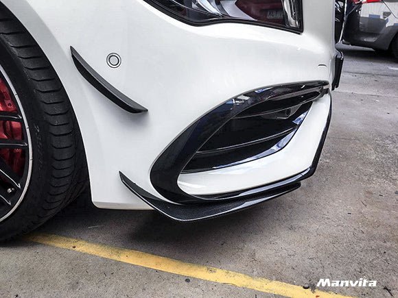 Manvita C117 2017-2019 CLA-250 CLA-45 AMG Carbon Fiber front Bumper Canards - Performance SpeedShop