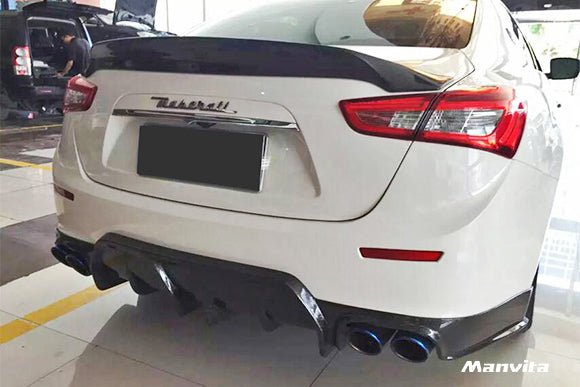 Manvita Carbon Fiber Rear Diffuser for Maserati Ghibli 2014-2017 - Performance SpeedShop
