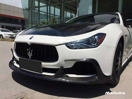 Manvita Maserati Ghibli 2014-2017 Carbon Fiber Front Lip - Performance SpeedShop