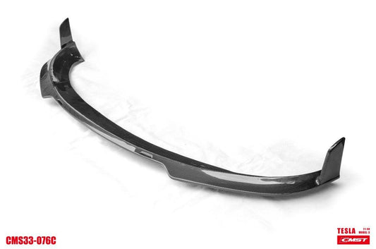 Tesla Model 3 Performance Long Range Standard Base 2017-2023 with Aftermarket Parts - V5 Style Front Lip Splitter Carbon Fiber / FRP from CMST Tuning