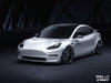 Tesla Model 3 Performance Long Range Standard Base 2017-2023 with Aftermarket Parts - V5 Style Front Lip Splitter Carbon Fiber / FRP from CMST Tuning