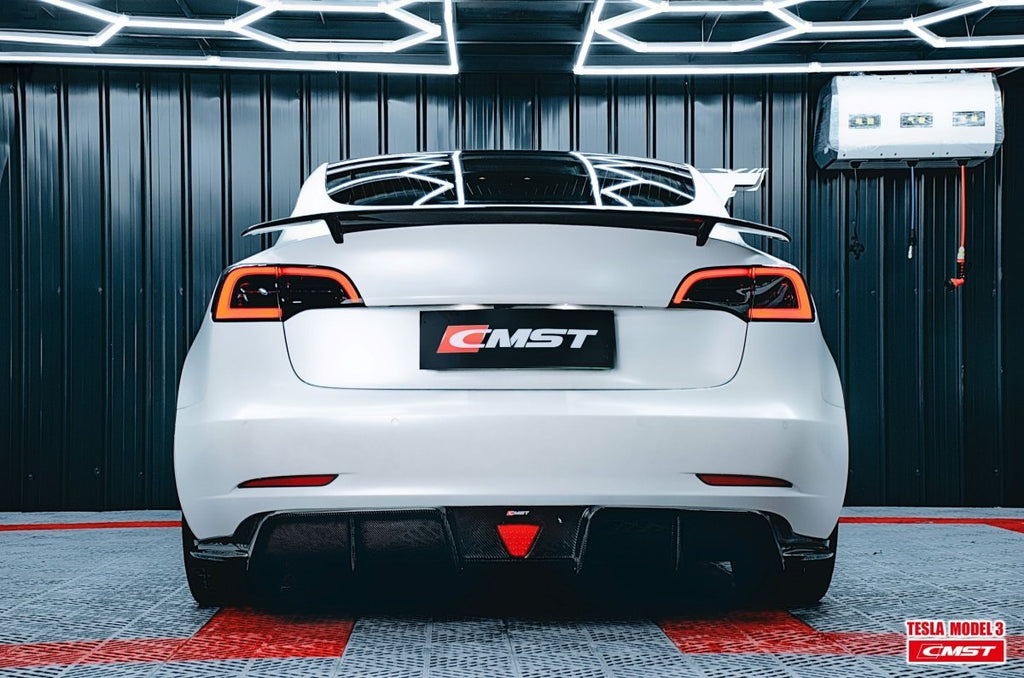 New Release!! CMST Tesla Model 3 Carbon Fiber Rear Diffuser Ver.3 – Performance  SpeedShop