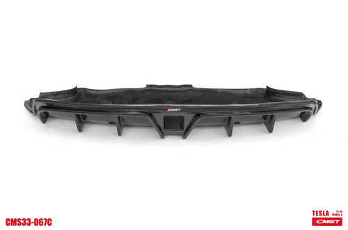 New Release!! CMST Tesla Model 3 Carbon Fiber Rear Diffuser Ver.4 with tow hook access - Performance SpeedShop
