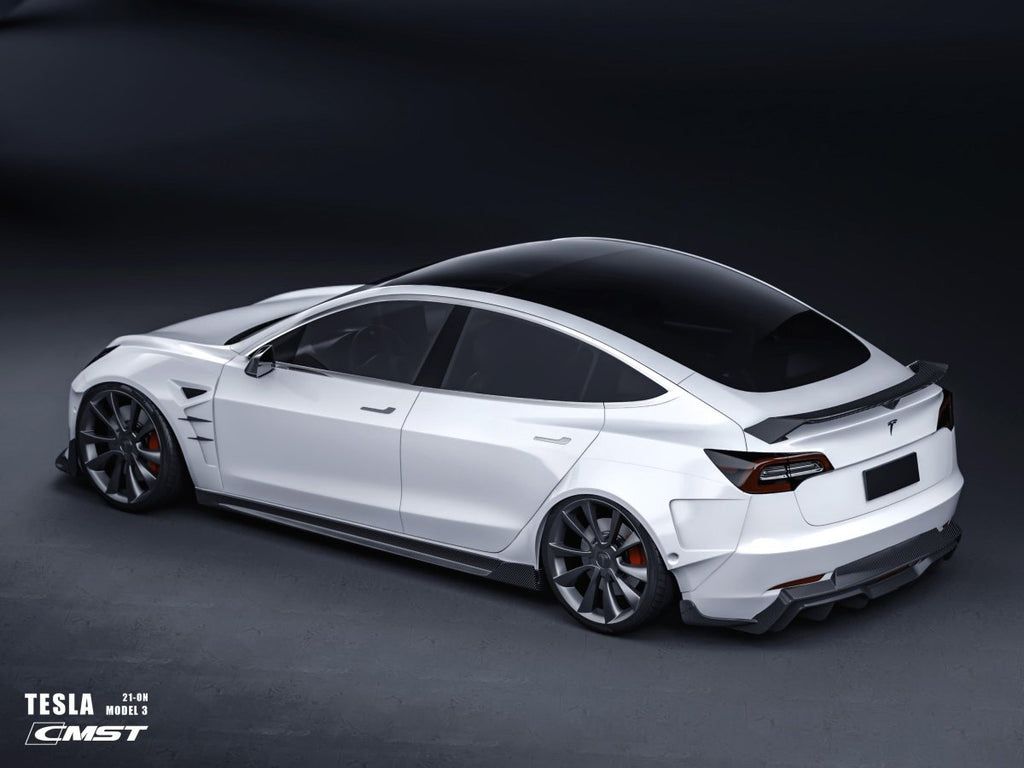 New Release!!! CMST Tesla Model 3 Carbon Fiber Rear Diffuser Ver.5 - Performance SpeedShop