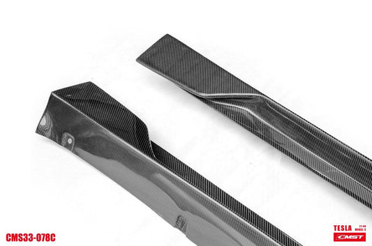 New Release!!! CMST Tesla Model 3 Carbon Fiber Side Skirts Ver.4 - Performance SpeedShop