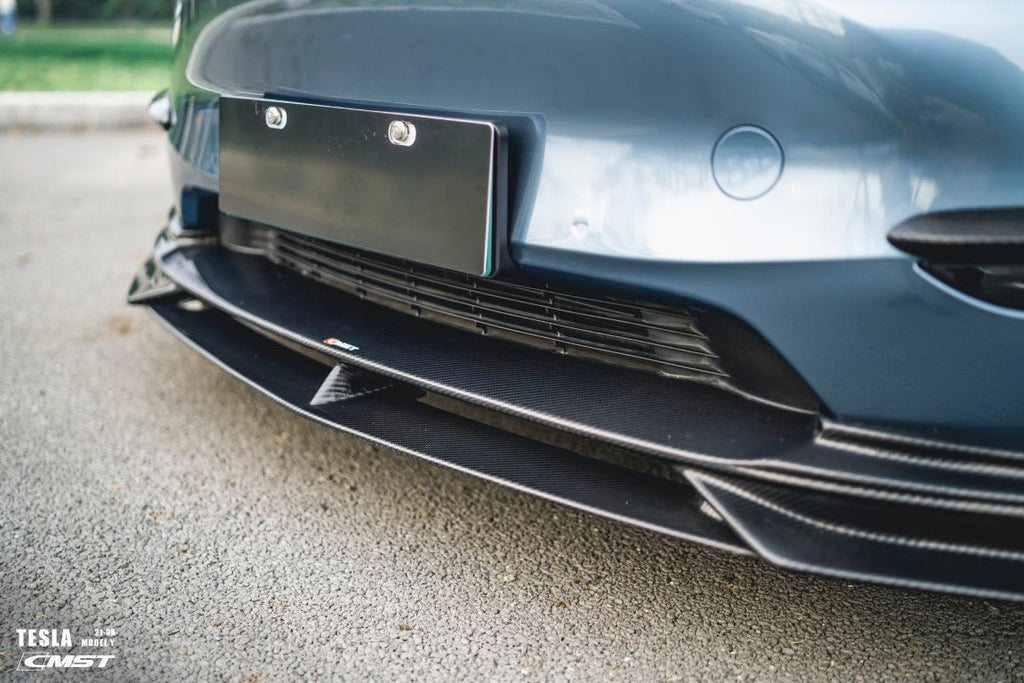 New Release! CMST Tuning Carbon Fiber Front Lip Ver.3 for Tesla Model Y - Performance SpeedShop
